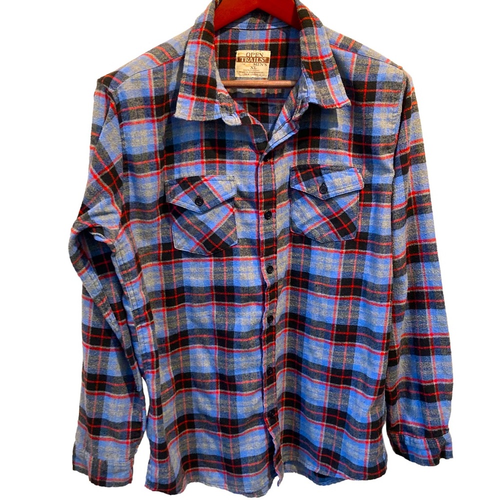 Open Trails Plaid Flannel Shirt XL